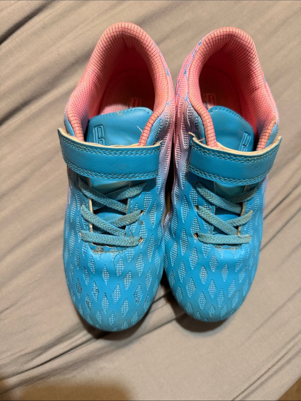 Kids Blue & Pink Athletic cleats Shoes